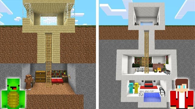 S01:E11 - Noob vs. Pro: Modern Secret Base Build Challenge!