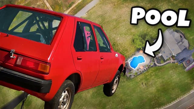 S01:E17 - Car vs. Swimming Pool From 150ft: Extreme Water Catching Battle