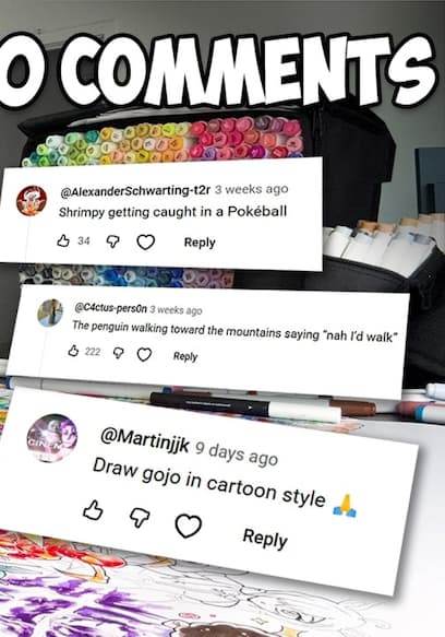 S01:E08 - I Turned 200 Comments into 1 Giant Artwork & I Turned 100 Comments into 1 Massive Drawing poster