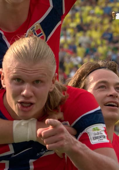 Erling Haaland Scores Stunning Long-Range Goal to Extend Norway's Lead Over Brazil poster
