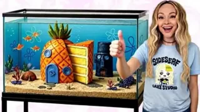 S01:E04 - I Built a Bikini Bottom Fish Tank Cake!