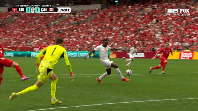 S2026:E145 - Promise David capitalizes on cross for Canada goal against Switzerland