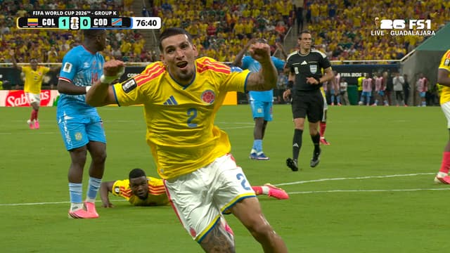S2026:E137 - Colombia’s Daniel Muñoz scores goal, taking lead vs DR Congo