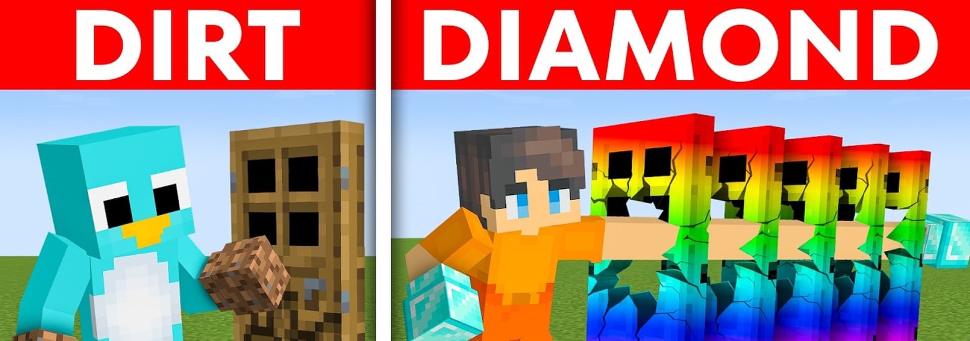 Watch Milo and Chip S05:E08 - Dirt vs. Diamond Door Battle in Minecraft ...
