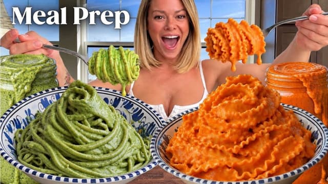 S01:E12 - Quick and Easy Dinner - Meal Prep Pasta and Sauce Recipes - Raw Green Sauce and Roasted Vegetable