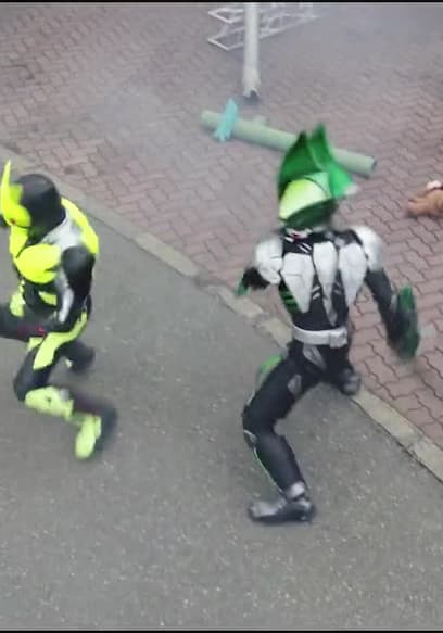 S01:E01 - I’m the President and a Kamen Rider poster