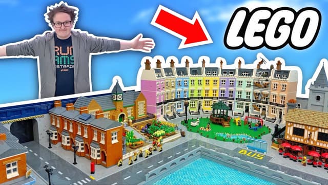 S01:E11 - I Built a GIANT LEGO City! (Neighbourhood) + Cats vs. Dominoes!