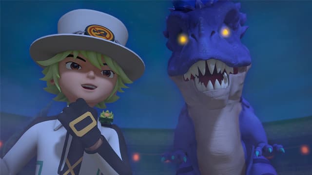 S01:E12 - The Challenge in Bermuda Gym / Emperor Tyrannosaurus Out of Control!