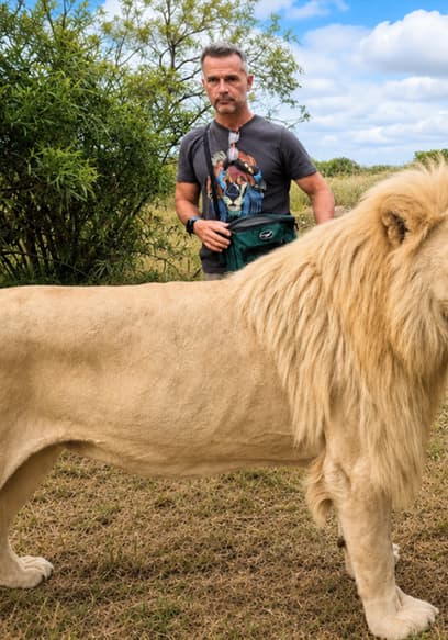 S02:E06 - White Lions Walk with Human poster